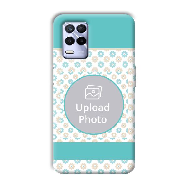 Blue Flowers Customized Printed Back Cover for Realme 8s