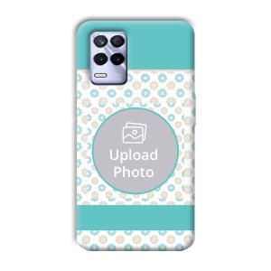 Blue Flowers Customized Printed Back Cover for Realme 8s
