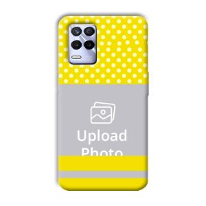 White & Yellow Customized Printed Back Cover for Realme 8s