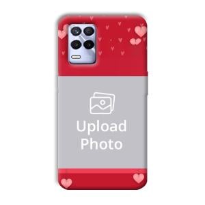 Red Pink  Customized Printed Back Cover for Realme 8s