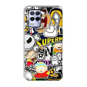 Cartoons Phone Customized Printed Back Cover for Realme 8s