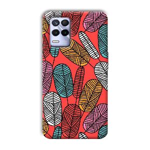 Lines and Leaves Phone Customized Printed Back Cover for Realme 8s