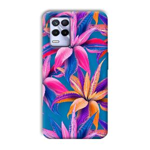 Aqautic Flowers Phone Customized Printed Back Cover for Realme 8s