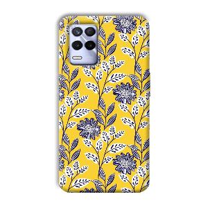 Yellow Fabric Design Phone Customized Printed Back Cover for Realme 8s