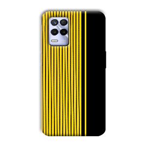 Yellow Black Design Phone Customized Printed Back Cover for Realme 8s