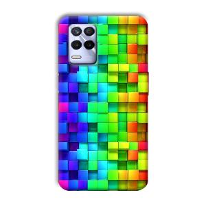 Square Blocks Phone Customized Printed Back Cover for Realme 8s