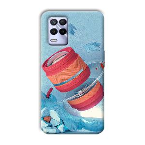 Blue Design Phone Customized Printed Back Cover for Realme 8s