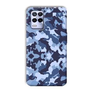 Blue Patterns Phone Customized Printed Back Cover for Realme 8s