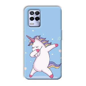 Unicorn Dab Phone Customized Printed Back Cover for Realme 8s