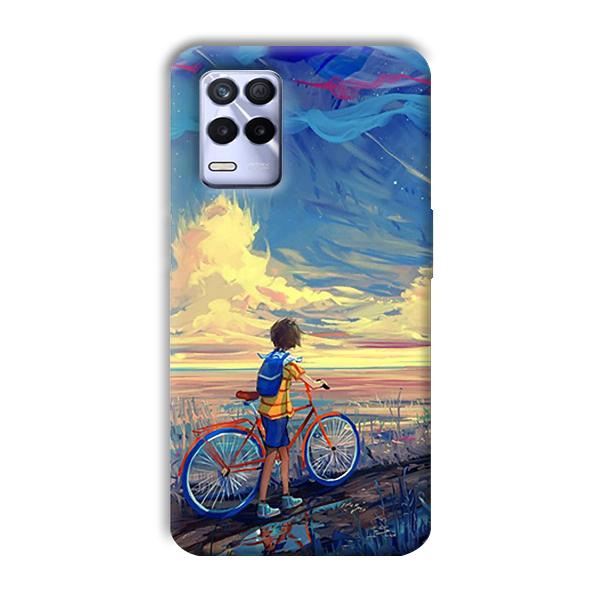 Boy & Sunset Phone Customized Printed Back Cover for Realme 8s
