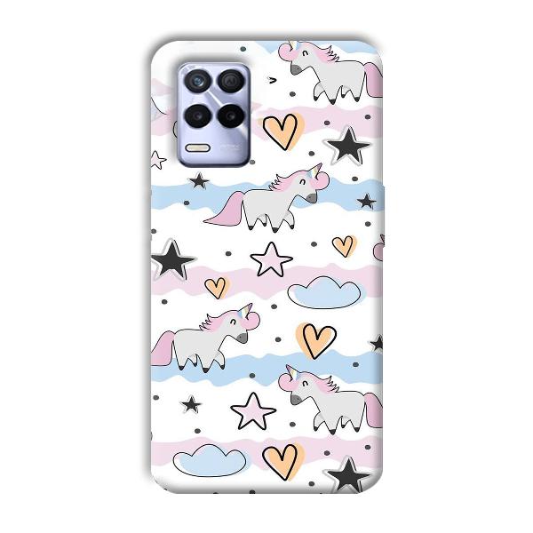 Unicorn Pattern Phone Customized Printed Back Cover for Realme 8s