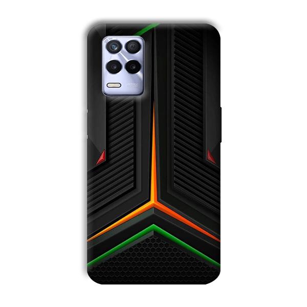 Black Design Phone Customized Printed Back Cover for Realme 8s
