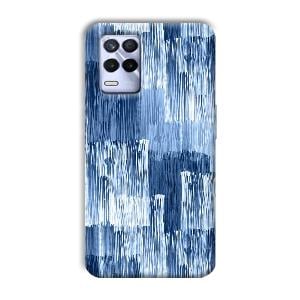 Blue White Lines Phone Customized Printed Back Cover for Realme 8s