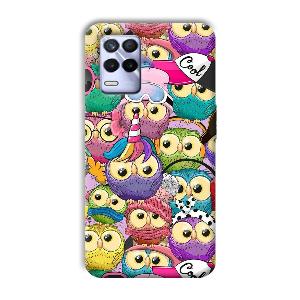 Colorful Owls Phone Customized Printed Back Cover for Realme 8s
