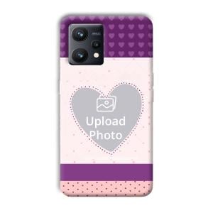 Purple Hearts Customized Printed Back Cover for Realme 9
