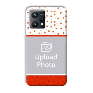 Orange Hearts Customized Printed Back Cover for Realme 9