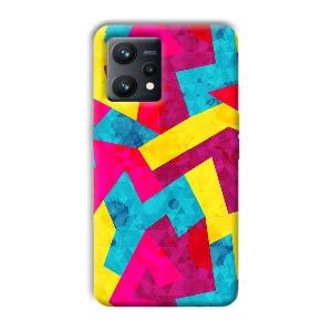 Pink Yellow Pattern Phone Customized Printed Back Cover for Realme 9