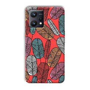 Lines and Leaves Phone Customized Printed Back Cover for Realme 9