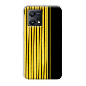 Yellow Black Design Phone Customized Printed Back Cover for Realme 9