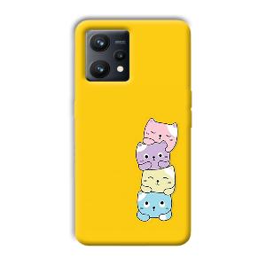 Colorful Kittens Phone Customized Printed Back Cover for Realme 9