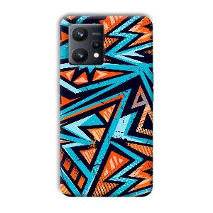 Zig Zag Pattern Phone Customized Printed Back Cover for Realme 9