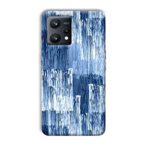 Blue White Lines Phone Customized Printed Back Cover for Realme 9