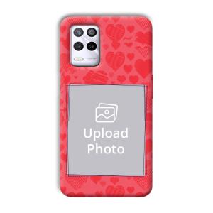 Red Hearts Customized Printed Back Cover for Realme 9 5G