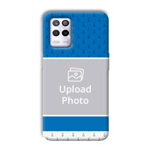 Blue White Design Customized Printed Back Cover for Realme 9 5G