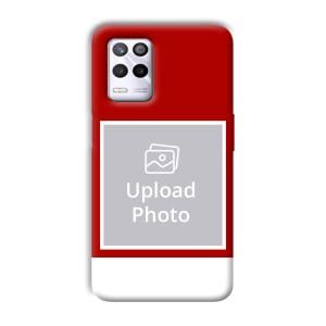Red & White Customized Printed Back Cover for Realme 9 5G