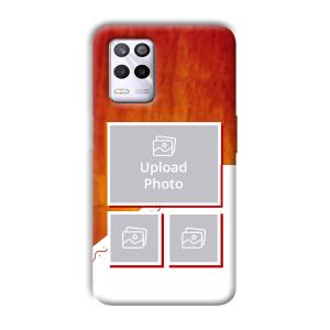Red White Background Customized Printed Back Cover for Realme 9 5G