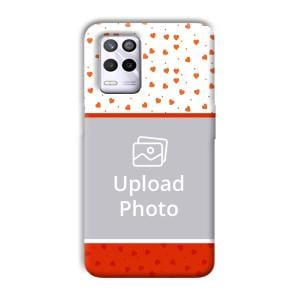 Orange Hearts Customized Printed Back Cover for Realme 9 5G