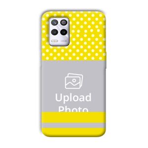 White & Yellow Customized Printed Back Cover for Realme 9 5G