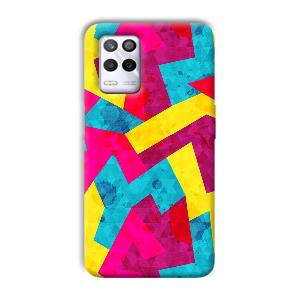 Pink Yellow Pattern Phone Customized Printed Back Cover for Realme 9 5G