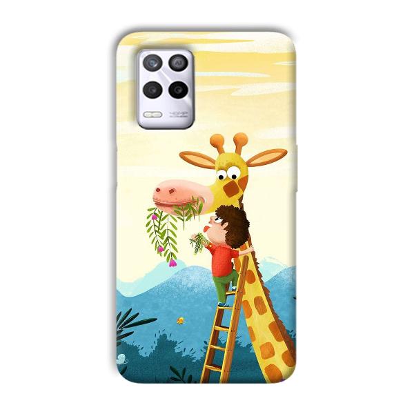 Giraffe & The Boy Phone Customized Printed Back Cover for Realme 9 5G