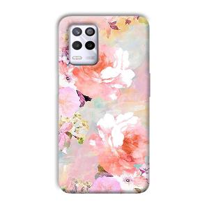 Floral Canvas Phone Customized Printed Back Cover for Realme 9 5G