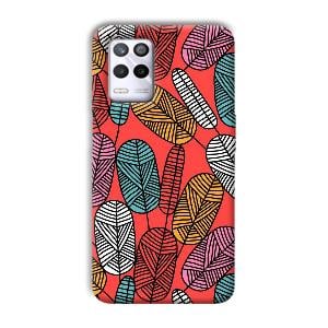 Lines and Leaves Phone Customized Printed Back Cover for Realme 9 5G