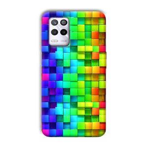 Square Blocks Phone Customized Printed Back Cover for Realme 9 5G