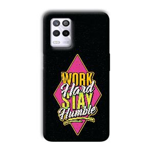 Work Hard Quote Phone Customized Printed Back Cover for Realme 9 5G