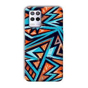 Zig Zag Pattern Phone Customized Printed Back Cover for Realme 9 5G