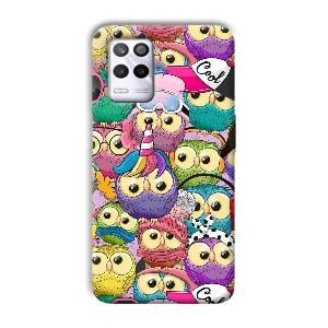 Colorful Owls Phone Customized Printed Back Cover for Realme 9 5G