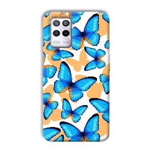 Blue Butterflies Phone Customized Printed Back Cover for Realme 9 5G