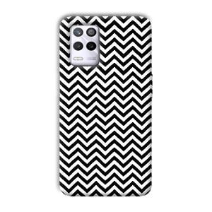Black White Zig Zag Phone Customized Printed Back Cover for Realme 9 5G