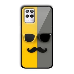 Yellow and Grey Sunglass Customized Printed Glass Back Cover for Realme 9 5G
