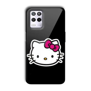 Cute Kitty Customized Printed Glass Back Cover for Realme 9 5G