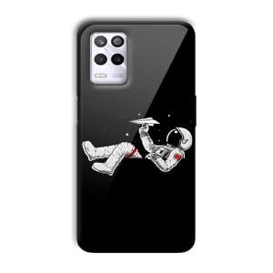 Lazy Astronaut Customized Printed Glass Back Cover for Realme 9 5G