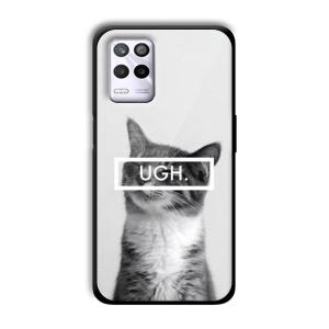UGH Irritated Cat Customized Printed Glass Back Cover for Realme 9 5G
