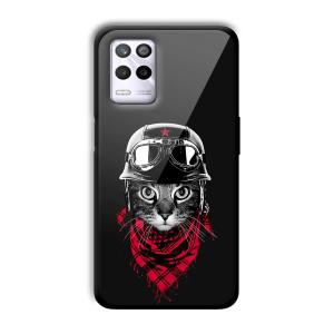 Rider Cat Customized Printed Glass Back Cover for Realme 9 5G