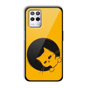 Sneaky Cat Customized Printed Glass Back Cover for Realme 9 5G