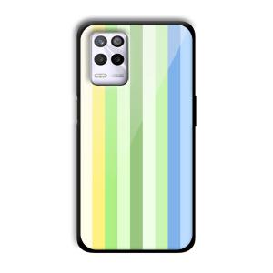 Green and Blue Customized Printed Glass Back Cover for Realme 9 5G