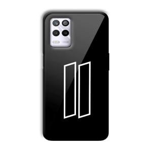 2 Stripes Customized Printed Glass Back Cover for Realme 9 5G